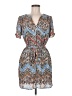 Aqua 100% Polyester Paisley Blue Casual Dress Size M - photo 1