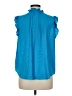 RACHEL Rachel Roy 100% Polyester Blue Sleeveless Blouse Size M - photo 2