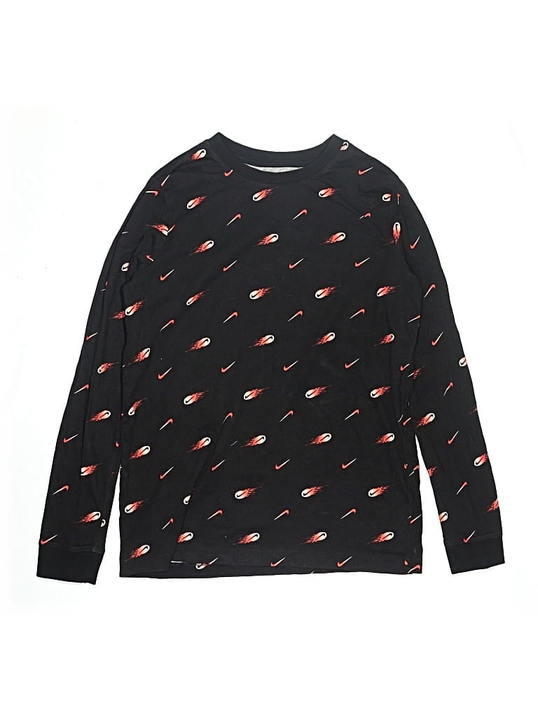 Pre-owned Nike Kids' Long Sleeve T-shirt In Black