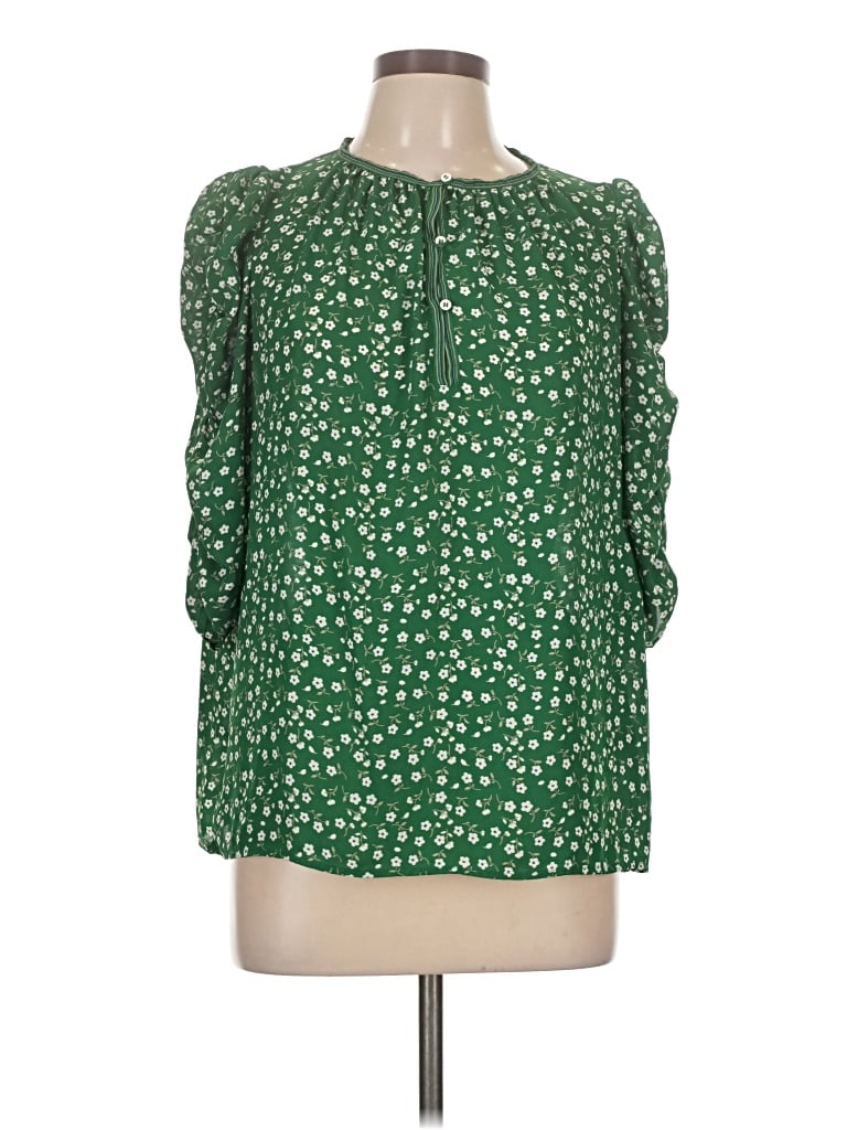 Pre-owned Max Studio 3/4 Sleeve Blouse In Green