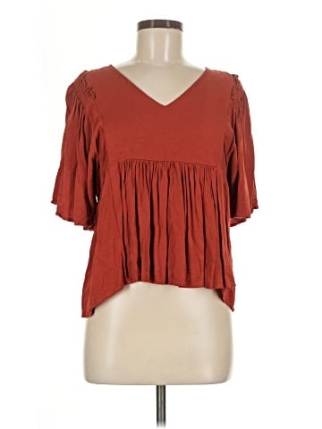 Skies Are Blue Short Sleeve Blouse (view 1)