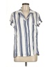 Splendid Stripes Blue Short Sleeve Blouse Size M - photo 1
