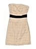 H&M 100% Polyamide Tan Ivory Cocktail Dress Size 4 - photo 1