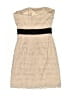 H&M 100% Polyamide Tan Ivory Cocktail Dress Size 4 - photo 2
