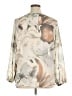Susan Graver 100% Polyester Print Ivory 3/4 Sleeve Blouse Size 1X - photo 2