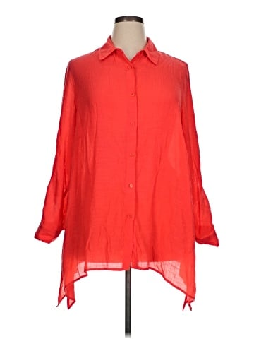 Robert Louis 3/4 Sleeve Button-Down Shirt (view 1)