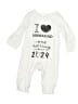 Unbranded 100% Polyester Graphic Ivory Long Sleeve Onesie Size 0-3 mo - photo 1