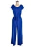 DKNY 100% Polyester Solid Blue Jumpsuit Size M (estimated) - photo 1
