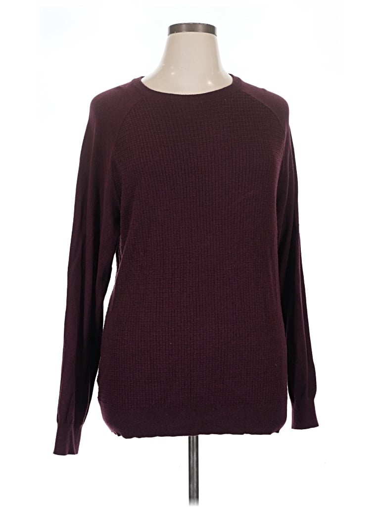 Pre-owned Liz Claiborne Pullover Sweater In Burgundy