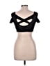 Shein Black Short Sleeve Top Size 10 - photo 2