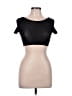 Shein Black Short Sleeve Top Size 10 - photo 1