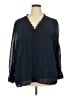 Unbranded 100% Polyester Blue 3/4 Sleeve Blouse Size 2X - photo 1