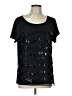 Ann Taylor LOFT Outlet 100% Polyester Black Short Sleeve Top Size L - photo 1