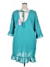 Assorted Brands 100% Polyester Teal 3/4 Sleeve Blouse Size 2X - photo 2