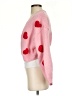 Luna Ivy 100% Polyester Hearts Pink Cardigan Size XS - photo 5