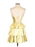 Unbranded 100% Polyester Metallic Gold Cocktail Dress Size 0 - photo 2
