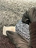 Debut Color Block Brown Blue Pullover Sweater Size S - photo 8
