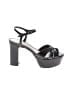 Schutz 100% Leather Black Sandals Size 6 1/2 - photo 1