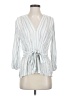 Max Studio 100% Rayon Silver 3/4 Sleeve Blouse Size S - photo 1