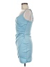 Shein 100% Polyester Solid Blue Cocktail Dress Size M (estimated) - photo 5