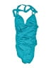 J.Crew Solid Teal One Piece Swimsuit Size 2 - photo 2