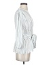 Max Studio 100% Rayon Silver 3/4 Sleeve Blouse Size S - photo 4