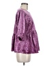 Umgee Purple Short Sleeve Blouse Size M - photo 4
