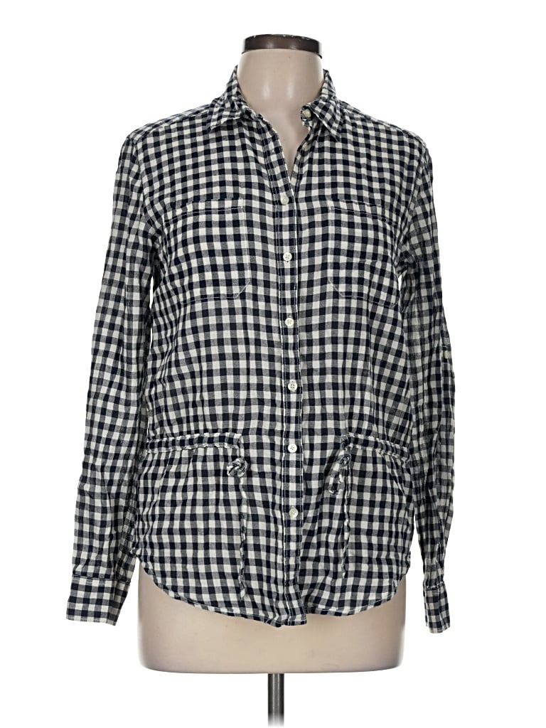 Pre-owned Joe Fresh Long Sleeve Button Down Shirt In Blue