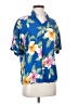 Assorted Brands 100% Rayon Tropical Blue Short Sleeve Blouse Size S - photo 1