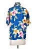 Assorted Brands 100% Rayon Tropical Blue Short Sleeve Blouse Size S - photo 2