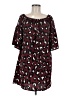 Tyche 100% Polyester Burgundy Short Sleeve Blouse Size M - photo 1