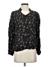 By Design 100% Polyester Floral Black Long Sleeve Blouse Size S - photo 1