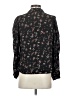 By Design 100% Polyester Floral Black Long Sleeve Blouse Size S - photo 2