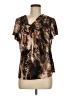 Assorted Brands Animal Print Brown Short Sleeve Blouse Size M (estimated) - photo 1