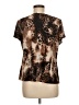 Assorted Brands Animal Print Brown Short Sleeve Blouse Size M (estimated) - photo 2