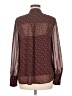 DR2 100% Polyester Burgundy Long Sleeve Blouse Size M - photo 2