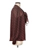 DR2 100% Polyester Burgundy Long Sleeve Blouse Size M - photo 4
