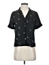 OLM Stars Black Short Sleeve Blouse Size S - photo 1