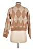MNG Argyle Brown Cardigan Size M - photo 2