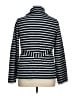 Lands' End 100% Polyester Stripes Blue Jacket Size 14 - 16 - photo 2