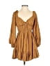 Saints + Secrets 100% Polyester Brown Casual Dress Size XS - photo 1