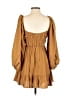 Saints + Secrets 100% Polyester Brown Casual Dress Size XS - photo 2