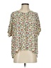 NINEXIS 100% Rayon Floral Ivory Short Sleeve Blouse Size S - photo 1