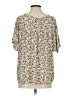 NINEXIS 100% Rayon Floral Ivory Short Sleeve Blouse Size S - photo 2