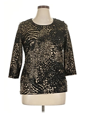 JM Collection 3/4 Sleeve Top (view 1)