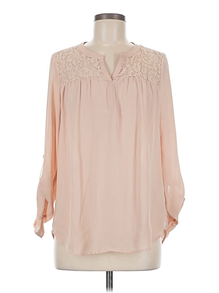 Pre-owned Daniel Rainn Long Sleeve Blouse In Pink