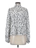 Maison d' Amelie Animal Print Silver Long Sleeve Blouse Size S - photo 1