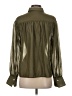 Gap 100% Polyester Green Long Sleeve Blouse Size S - photo 2