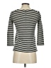 Madewell Stripes Black Gray 3/4 Sleeve Top Size XS - photo 2