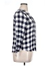 dip 100% Rayon Checkered-gingham Blue 3/4 Sleeve Blouse Size XL - photo 4